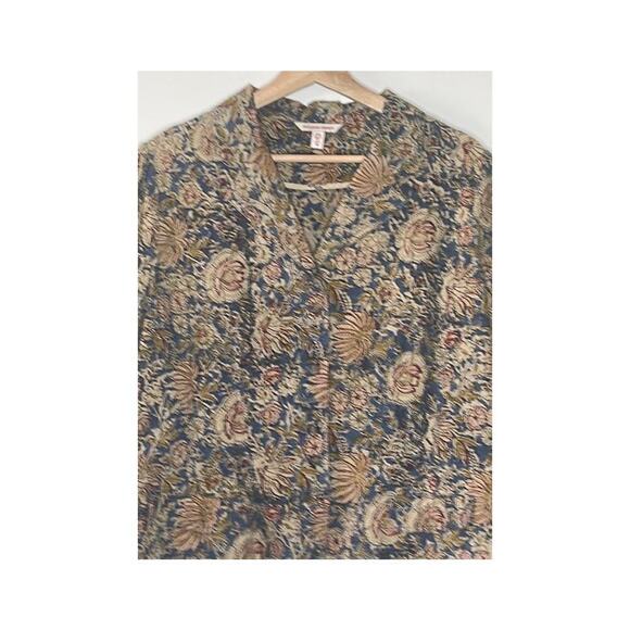 Polo Jeans Company Blue Floral Print 100% Cotton Unlined Jacket Size XL - Picture 3 of 7